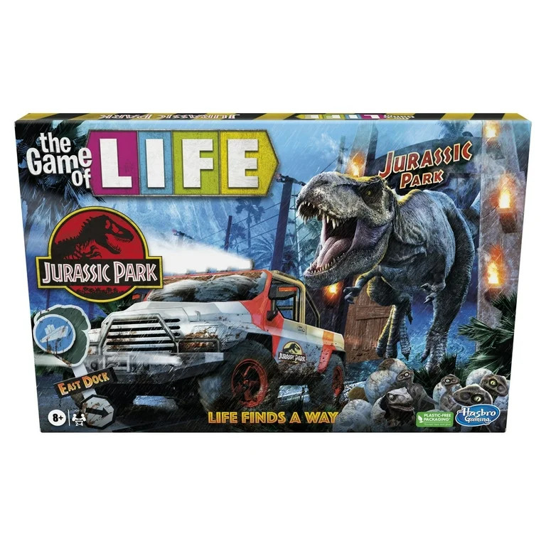 The Game of Life Jurassic Park Edition, Board Game for Kids and Family Ages 8 and Up, 2-4 Players | Walmart (US)