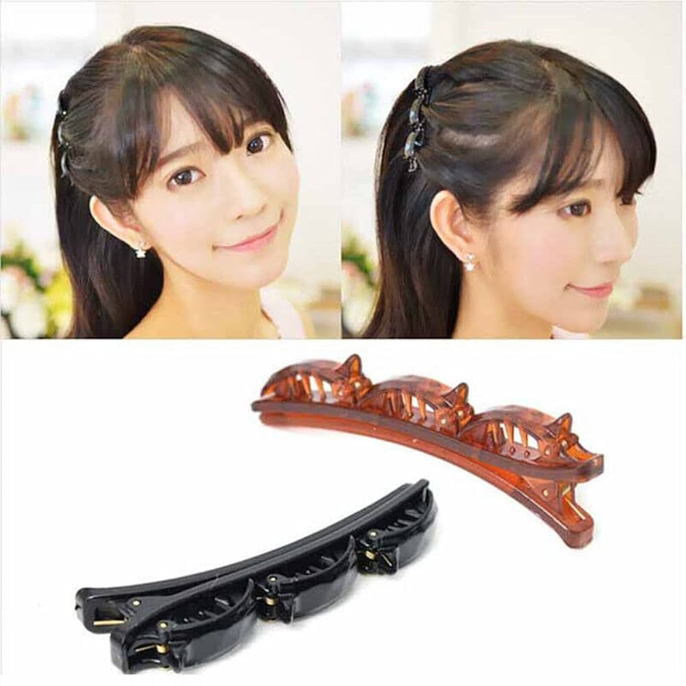 Twist Band French Braider Hair Tool with Double Layers and Front Hair Clips - Fashion Plait Clip ... | Amazon (US)