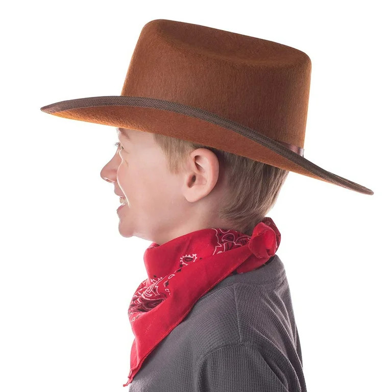 Brown Jr. Cowboy Hat  Red Bandana | Walmart (US)