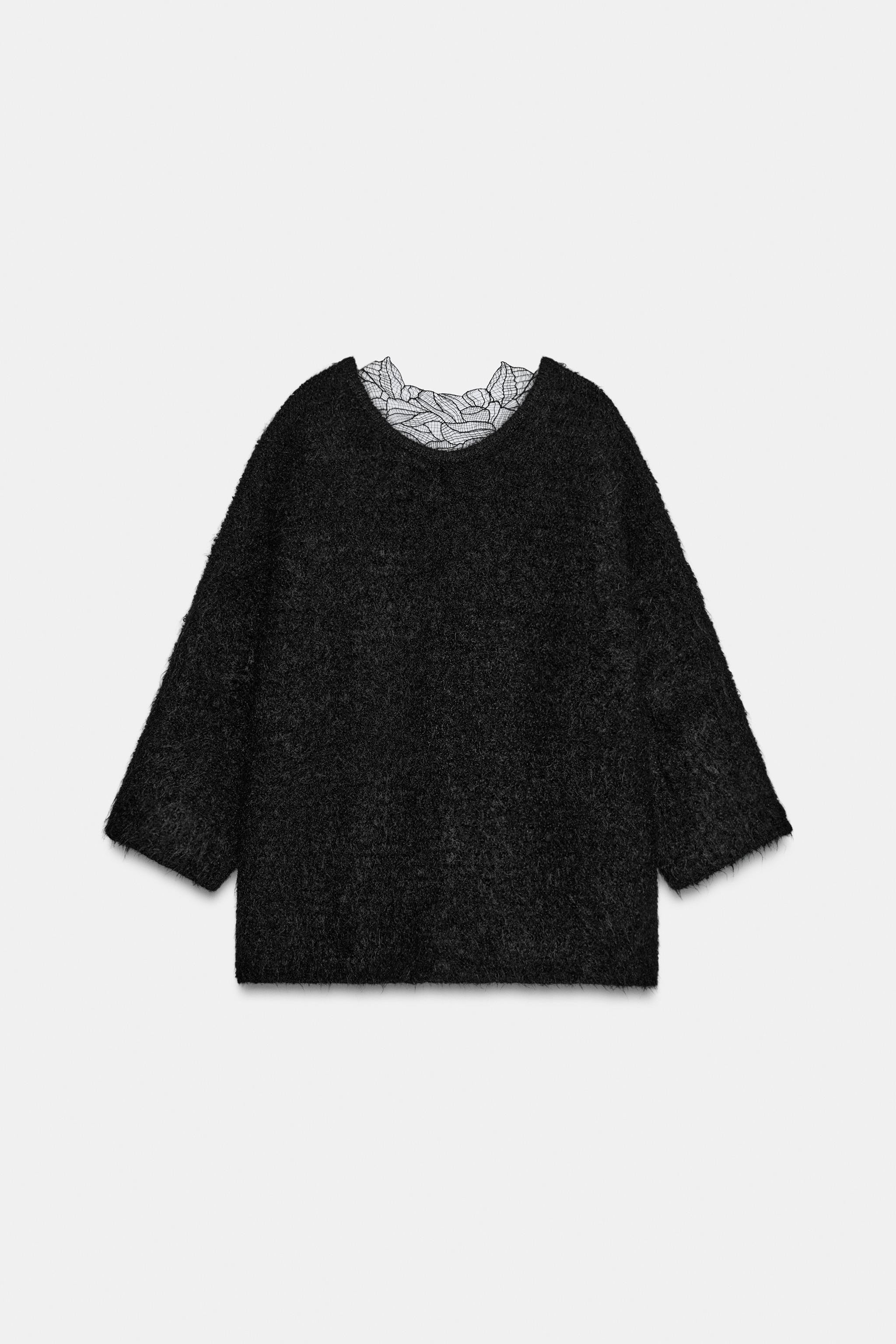 COMBINATION LACE KNIT SWEATER | Zara US