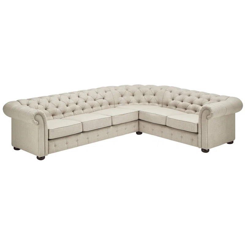 Austin 117" Linen Reversible Large Sectional | Wayfair North America