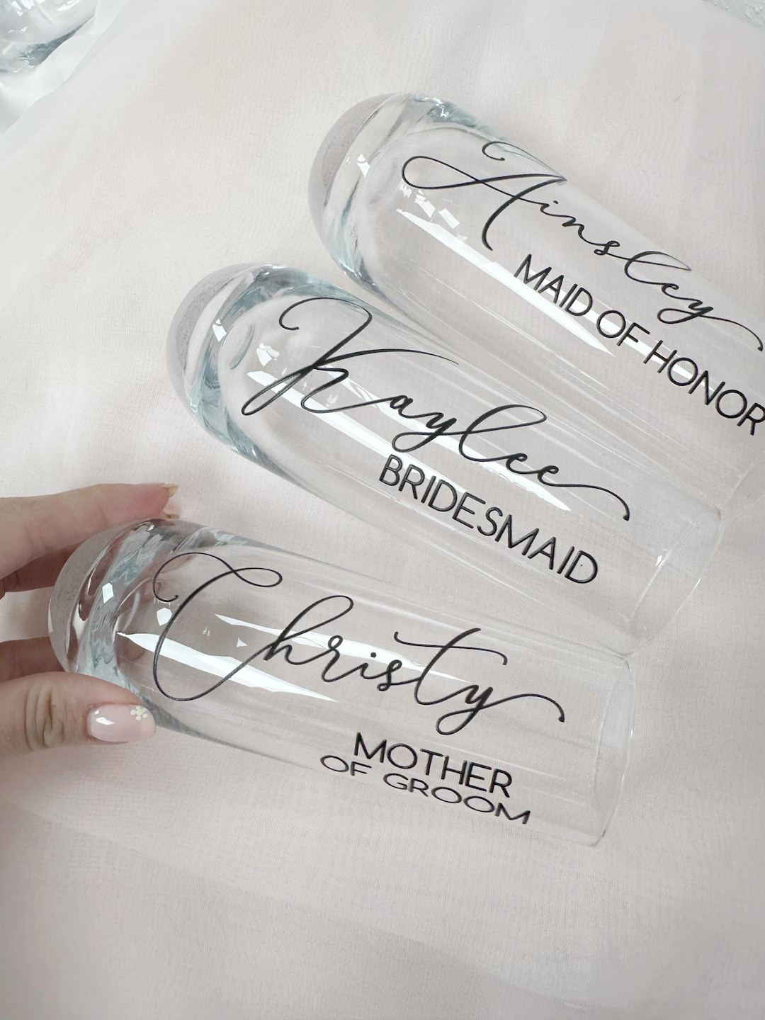 Bridal Party Gifts Bridesmaid Champagne Flutes Custom Personalized Champagne Glasses Maid of Hono... | Etsy (US)