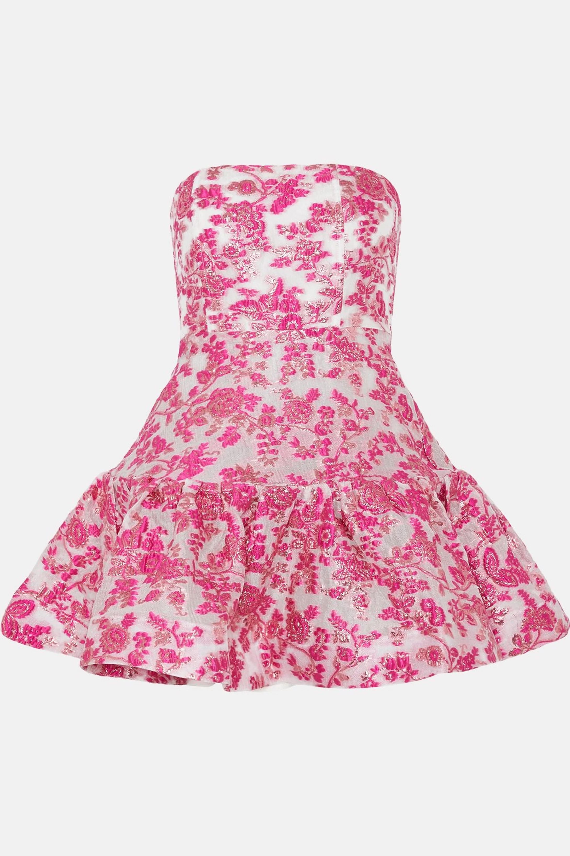 Jacquard Bandeau Full Skirt Mini Dress | Coast UK & IE