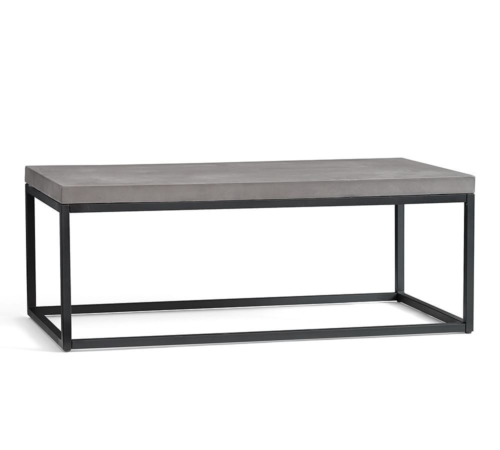 Sloan Indoor/Outdoor Concrete & Iron Coffee Table | Pottery Barn (US)