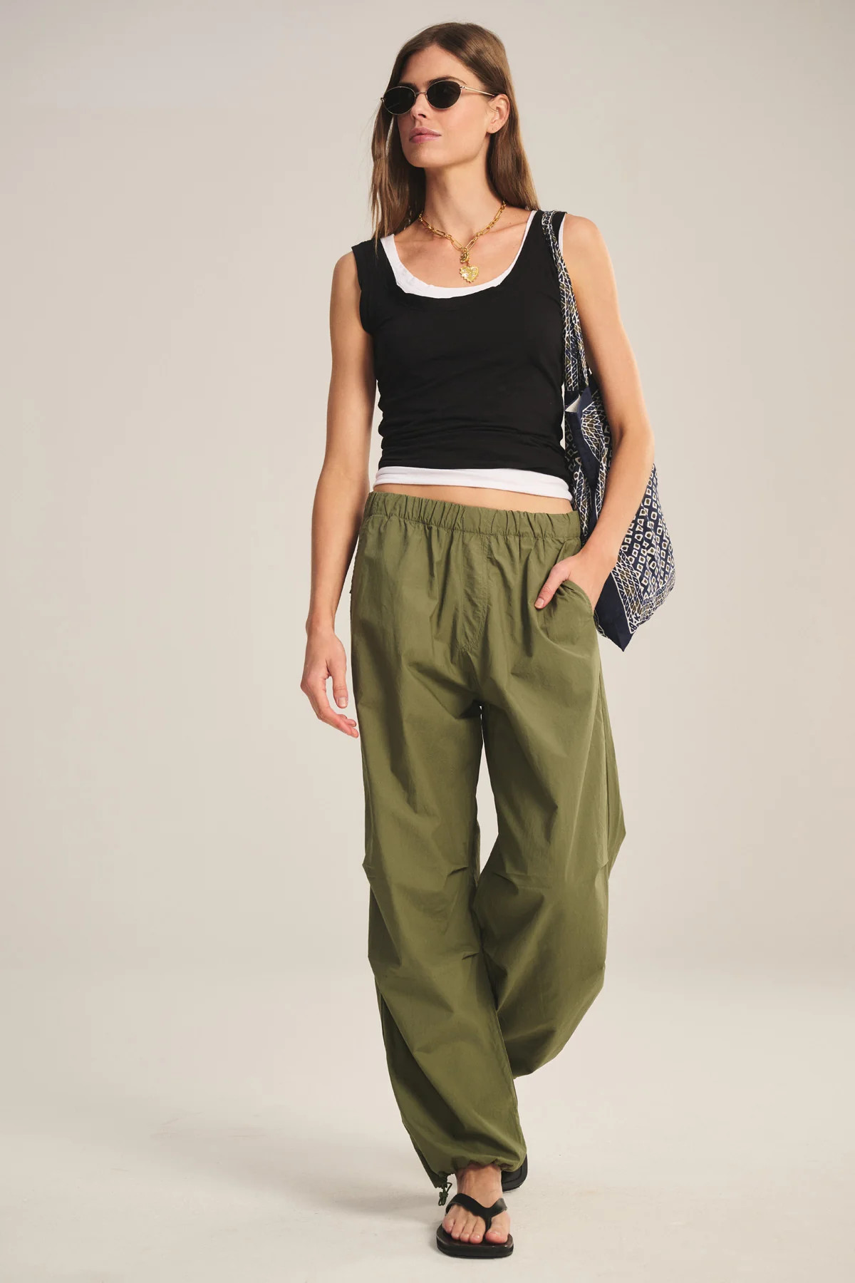 BROOKS COTTON POPLIN CORDED HEM PARACHUTE PANT | Velvet by Graham & Spencer