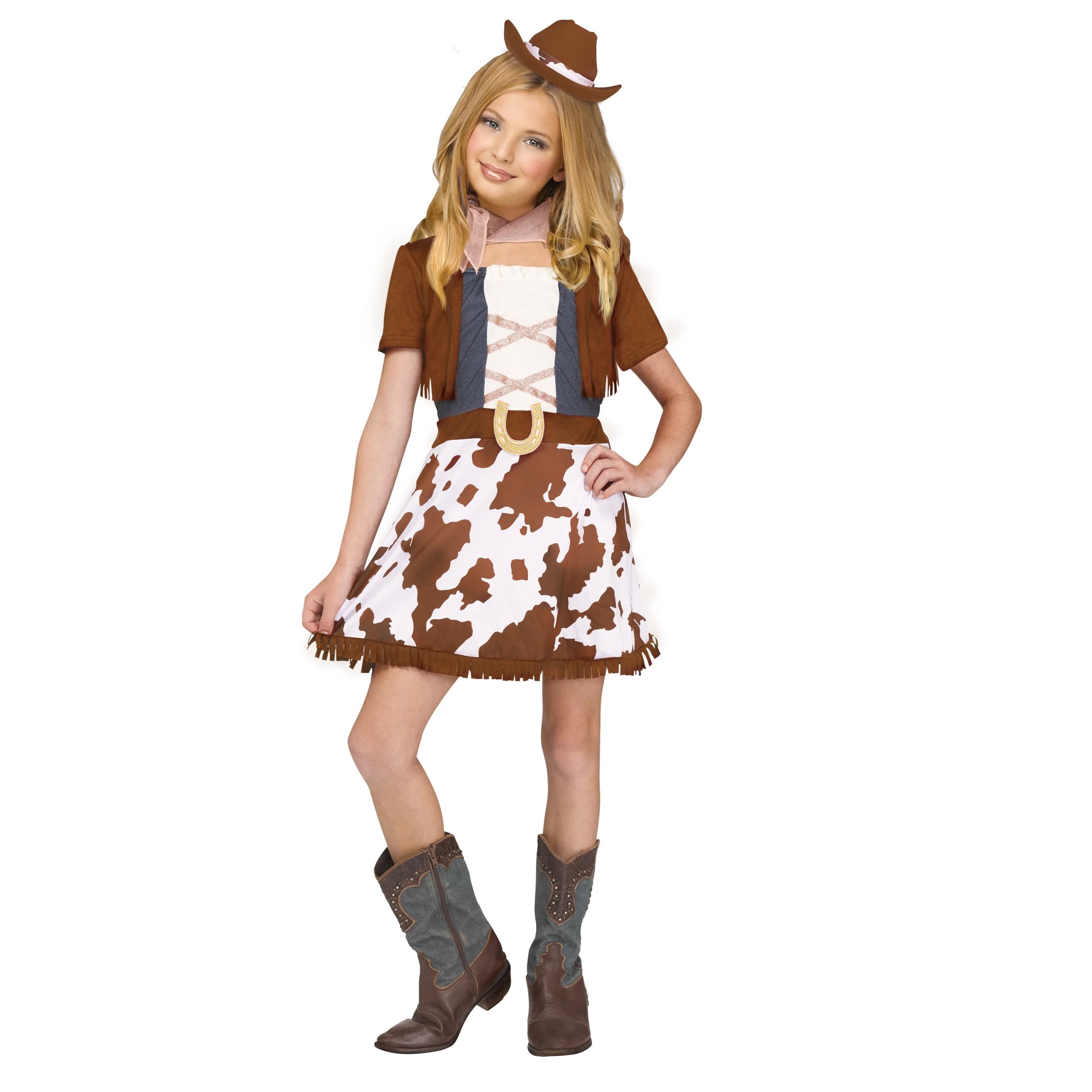 Fun World Inc. Rodeo Rider Cowgirl Halloween Fantasy Costume Female, Child, Multi-Color | Walmart (US)