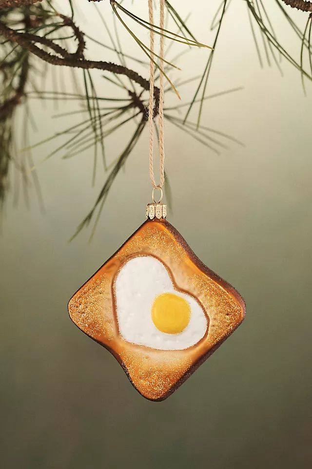 Egg in Toast Glass Ornament | Anthropologie (US)