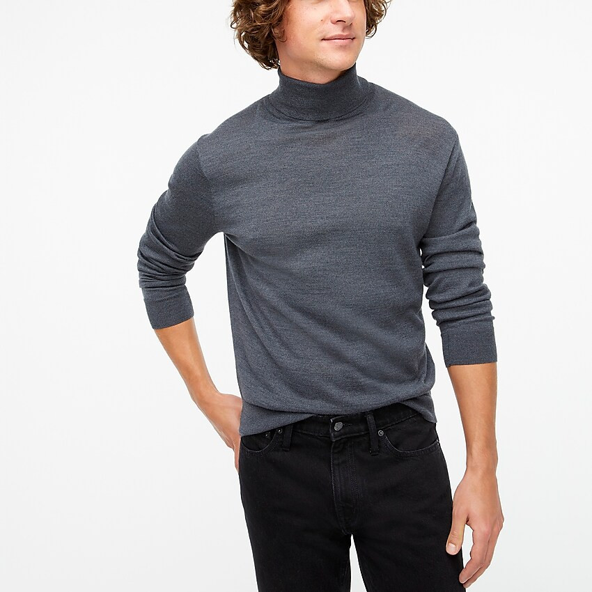 Machine washable merino wool-blend turtleneck sweater | J.Crew Factory