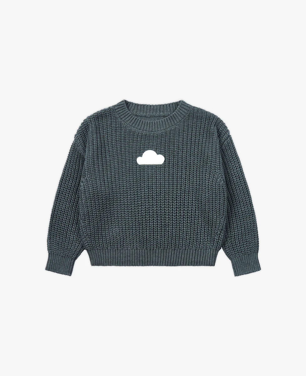 Oversized Knit Sweater - Stone | Petite Revery