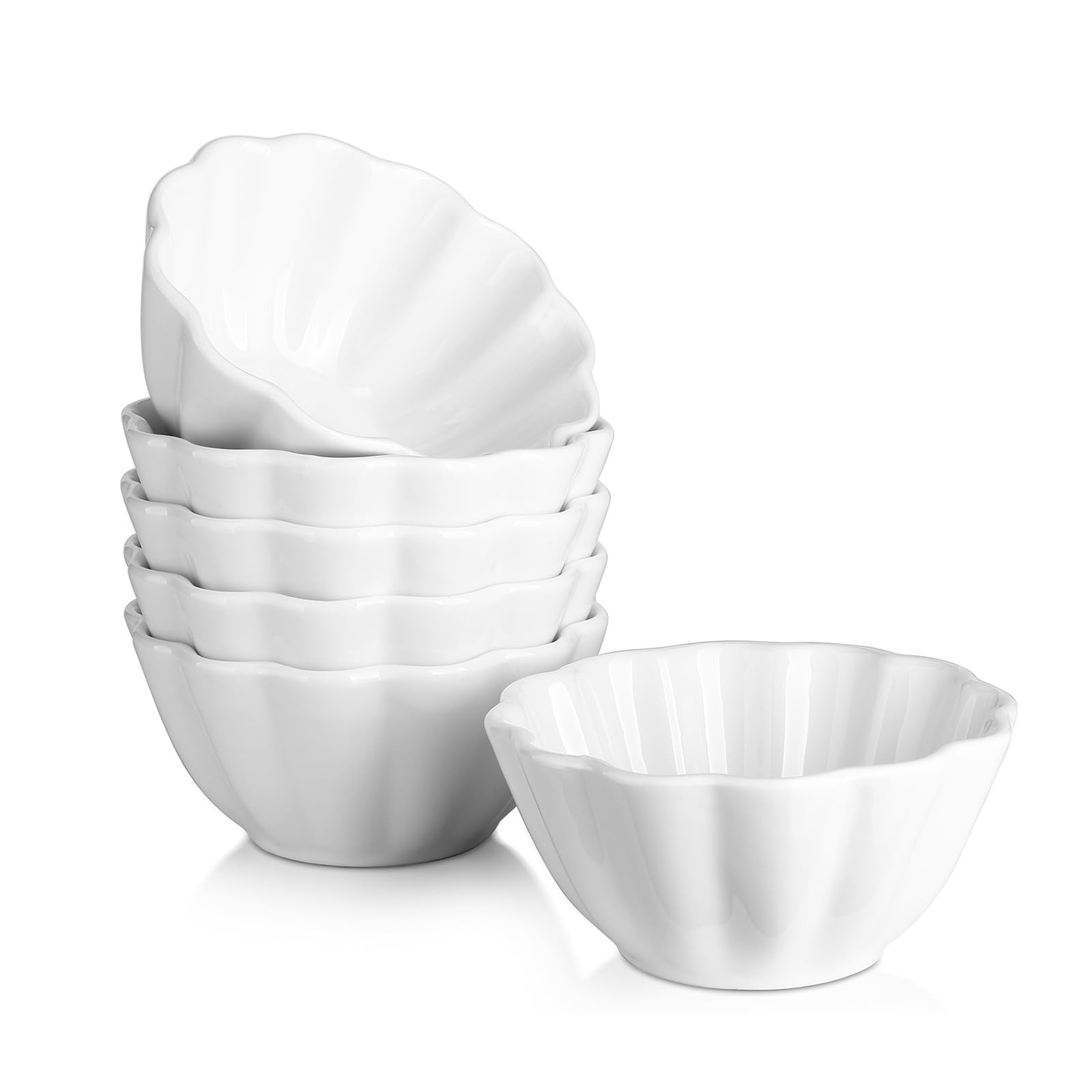 DOWAN Ramekins 4 oz, Creme Brulee Ramekins, Ramiken Oven Safe for Baking, Souffle Dishes Custard ... | Amazon (US)