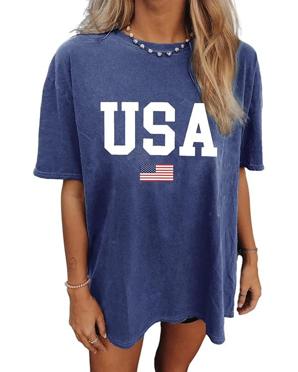 Womens Oversized Tshirt Flower Graphic Tees Nashville Music Short Sleeve Shirts Summer Casual Loo... | Amazon (US)