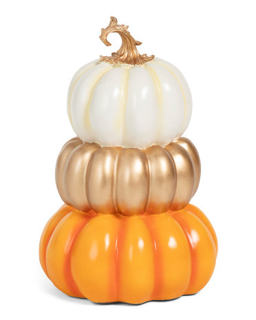 24.5in Outdoor Safe Resin Stacked Pumpkins | TJ Maxx