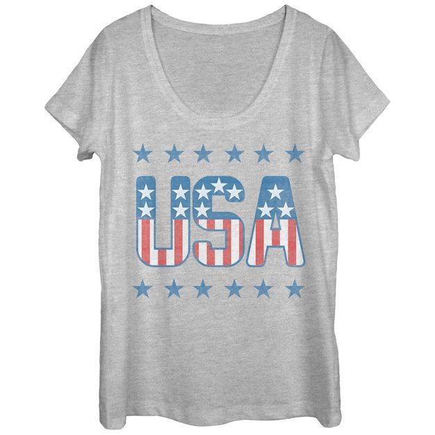 Women's Lost Gods Fourth of July  USAs Scoop Neck | Target