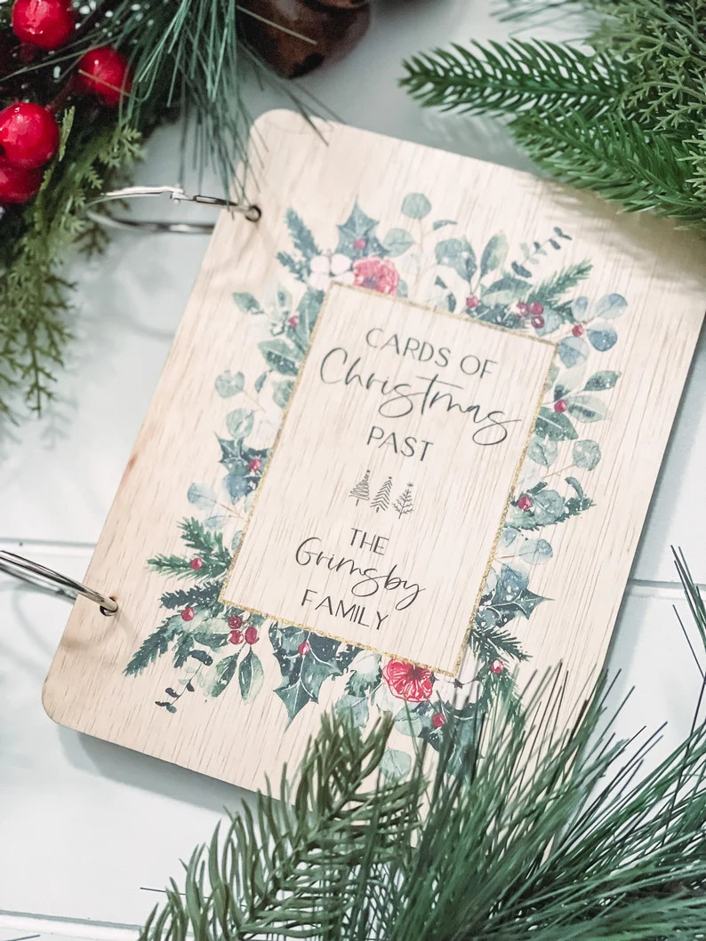 Christmas Card Keeper Cards of Christmas Past Personalized - Etsy | Etsy (US)