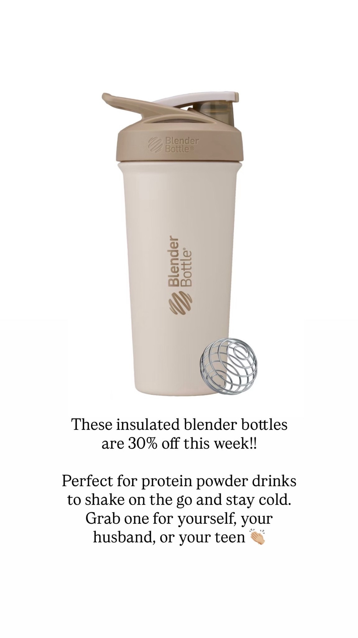 30% off insulated blender bottles!