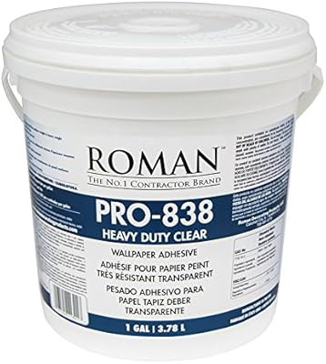 Roman 011301 PRO-838 1 gal Heavy Duty Wallpaper Adhesive, Clear | Amazon (US)