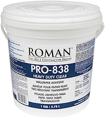 Roman 011301 PRO-838 1 gal Heavy Duty Wallpaper Adhesive, Clear | Amazon (US)