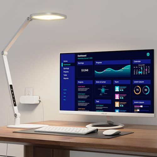 LitONES LED Desk Lamp for Home Office, Professional Eye-Caring Diffused Desk Light, 3 Color 10 Br... | Amazon (US)