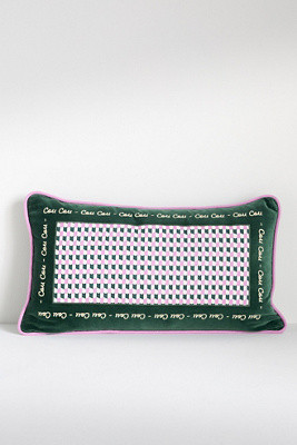 Violette Cotton Embroidered Pillow | Anthropologie (US)