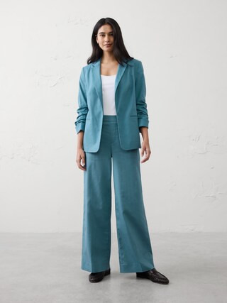 Wide-Leg High-Rise Linen-Blend Pant | Banana Republic Factory