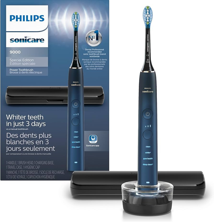 Philips Sonicare Diamondclean 9000 Special Edition Rechargeable Toothbrush, Blue/black Hx9911/92 | Amazon (CA)