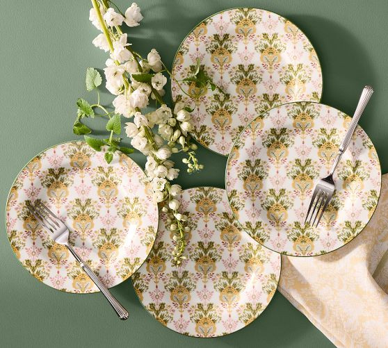 Kravet Blossom Salad Plates - Set of 4 | Pottery Barn (US)