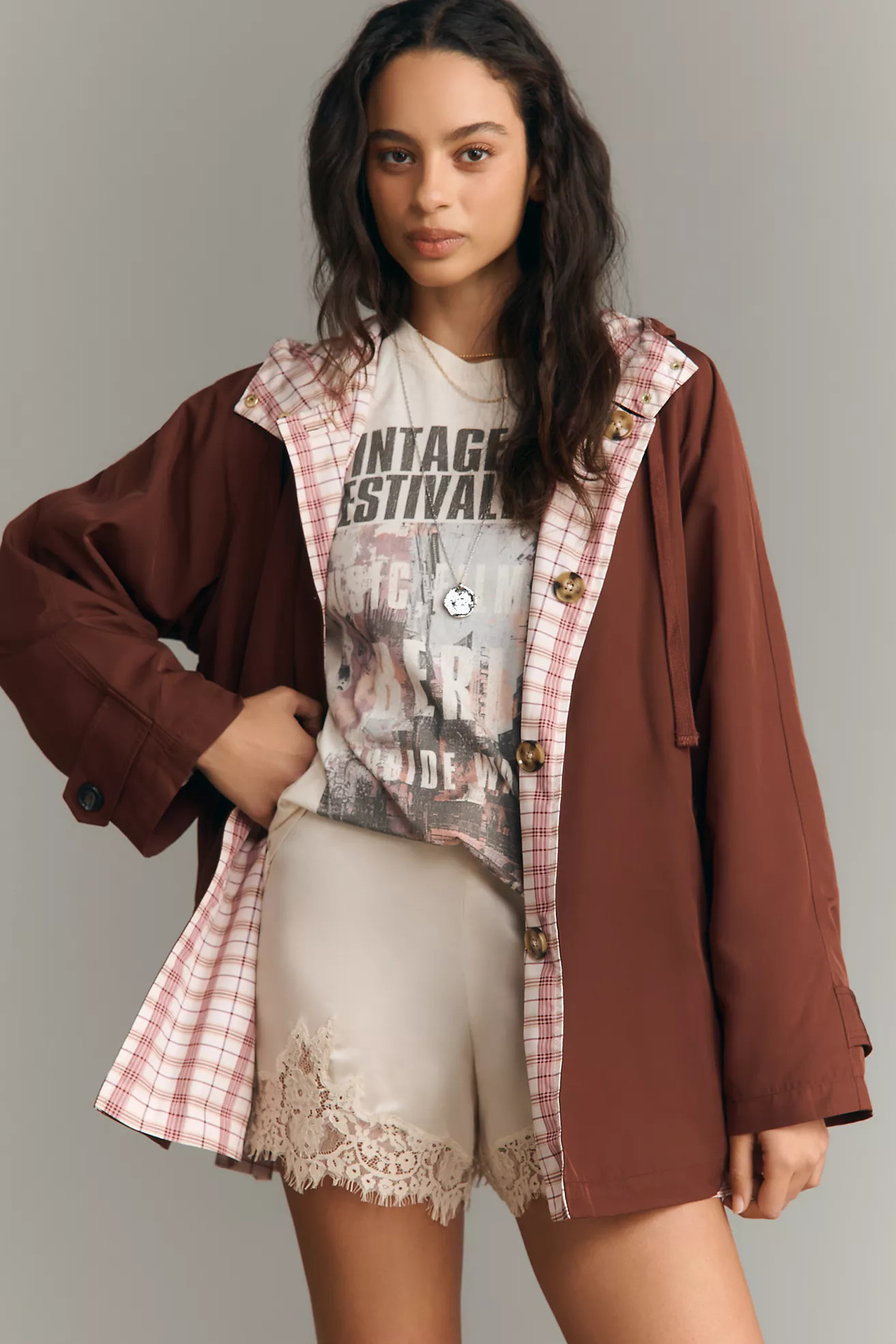 Maeve Reversible Hooded Trench Coat | Anthropologie (US)