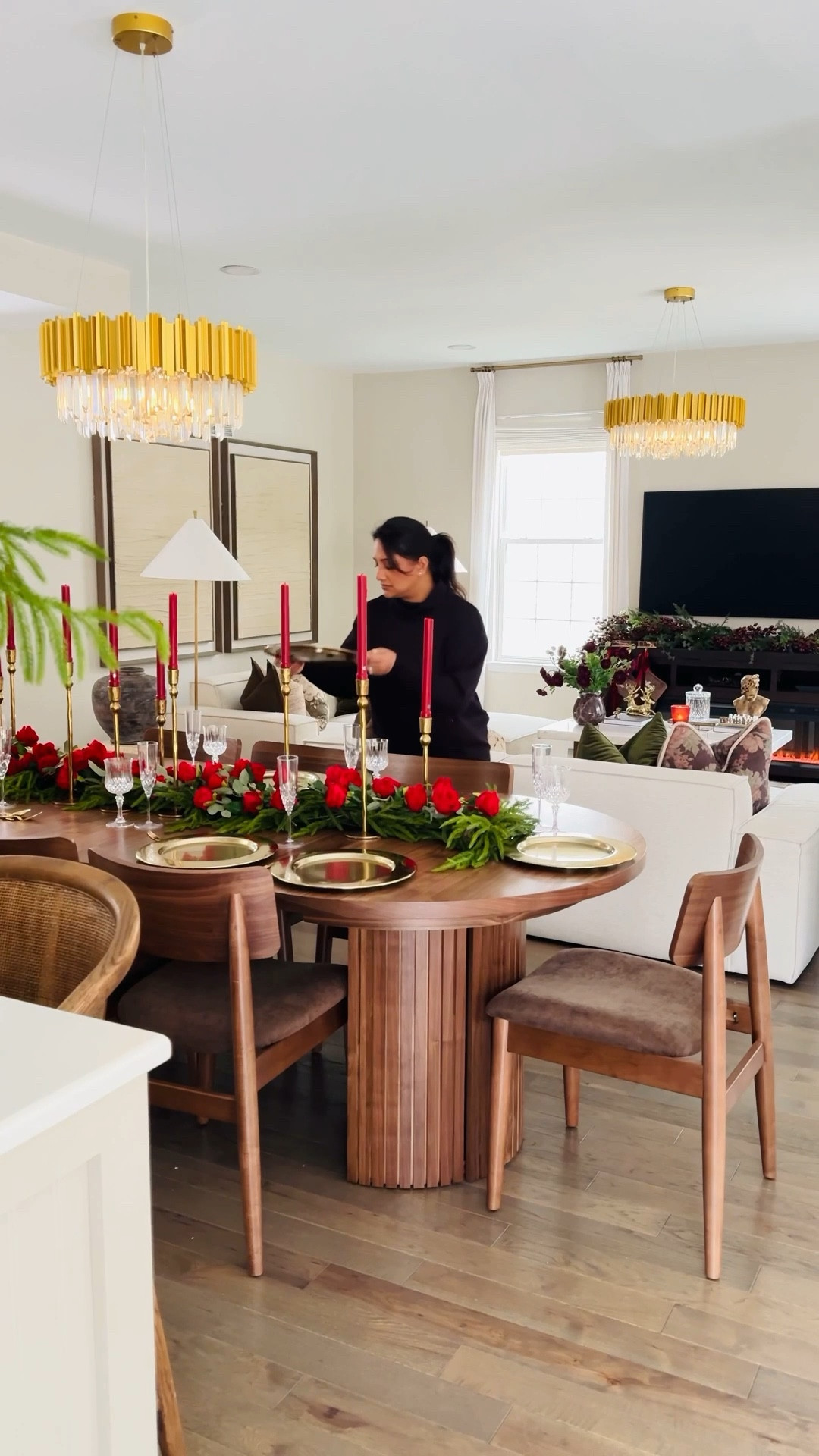 Holiday hosting mode: OFF. 
Everyday living: ON ✨
My new @transformertable literally transforms from 8 seats to 4 in seconds!! Can we talk about the fluted details on this table?🤩 

Starting the new year on the right foot  with intention, gratitude, and cozy home moments. 🫶

Valentines tablescape ideas 
Dining room decor 
New Years Reset

#LTKSeasonal #LTKHome #LTKSaleAlert