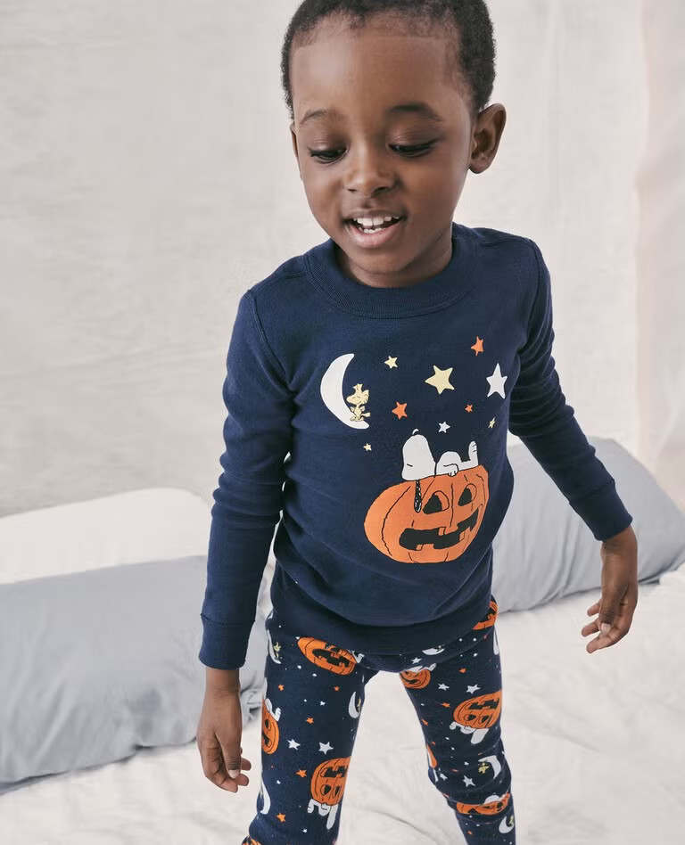 Peanuts Long John Pajamas In Organic Cotton | Hanna Andersson