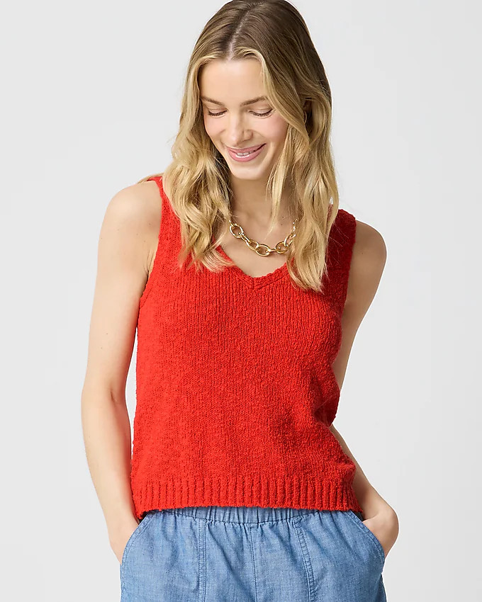 V-neck beach sweater-tank | J.Crew Factory