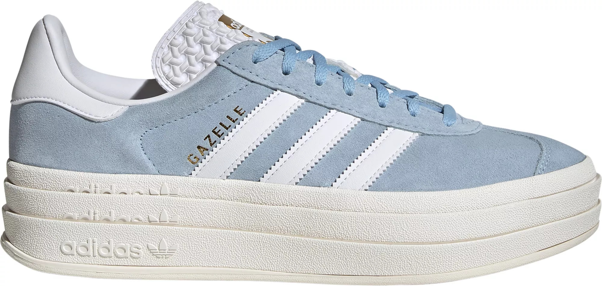 adidas Originals Women's Gazelle Bold Shoes, Size 6.5, Blue/White/Gold | Dick's Sporting Goods