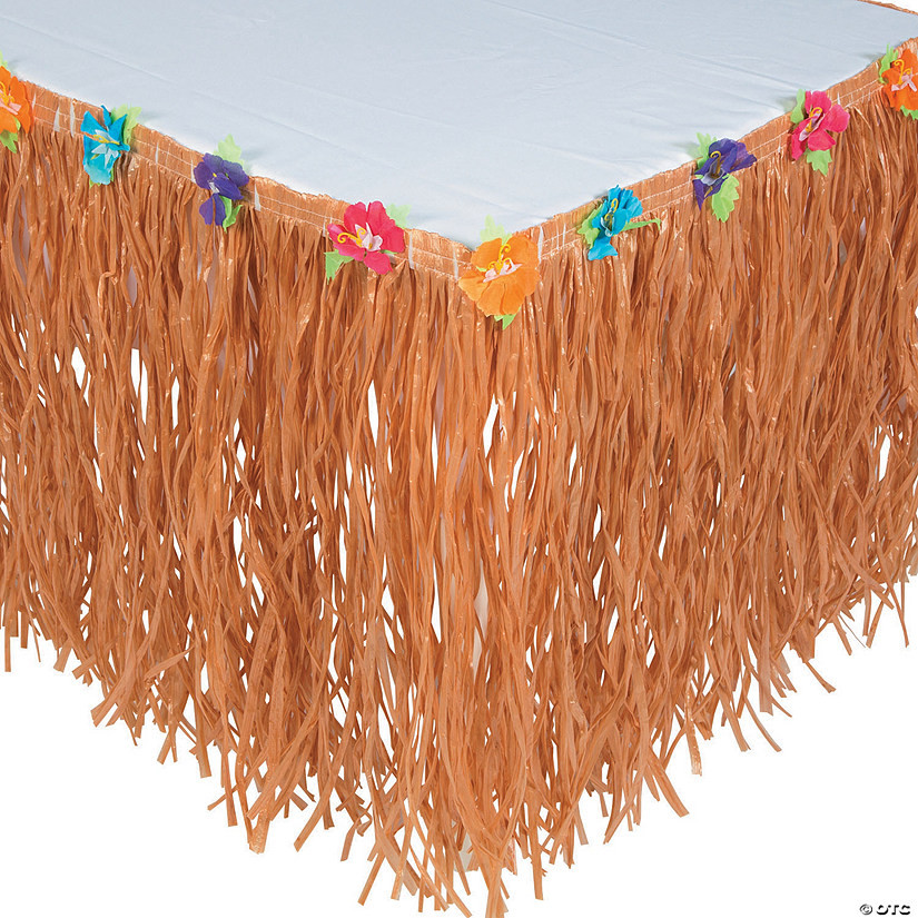 Luau Grass Table Skirt | Oriental Trading Company