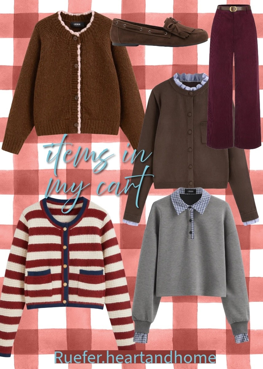 Loving these cute finds, especially the sweaters with the cute sleeve and collar detail. I love a pop of gingham showing. Also, the stripe cardigan is so versatile and perfect for the upcoming season. Corduroy wide leg pants, and suede loafer. I think I’ll be clicking the checkout button very soonn

#LTKShoeCrush #LTKFindsUnder50 #LTKOver40