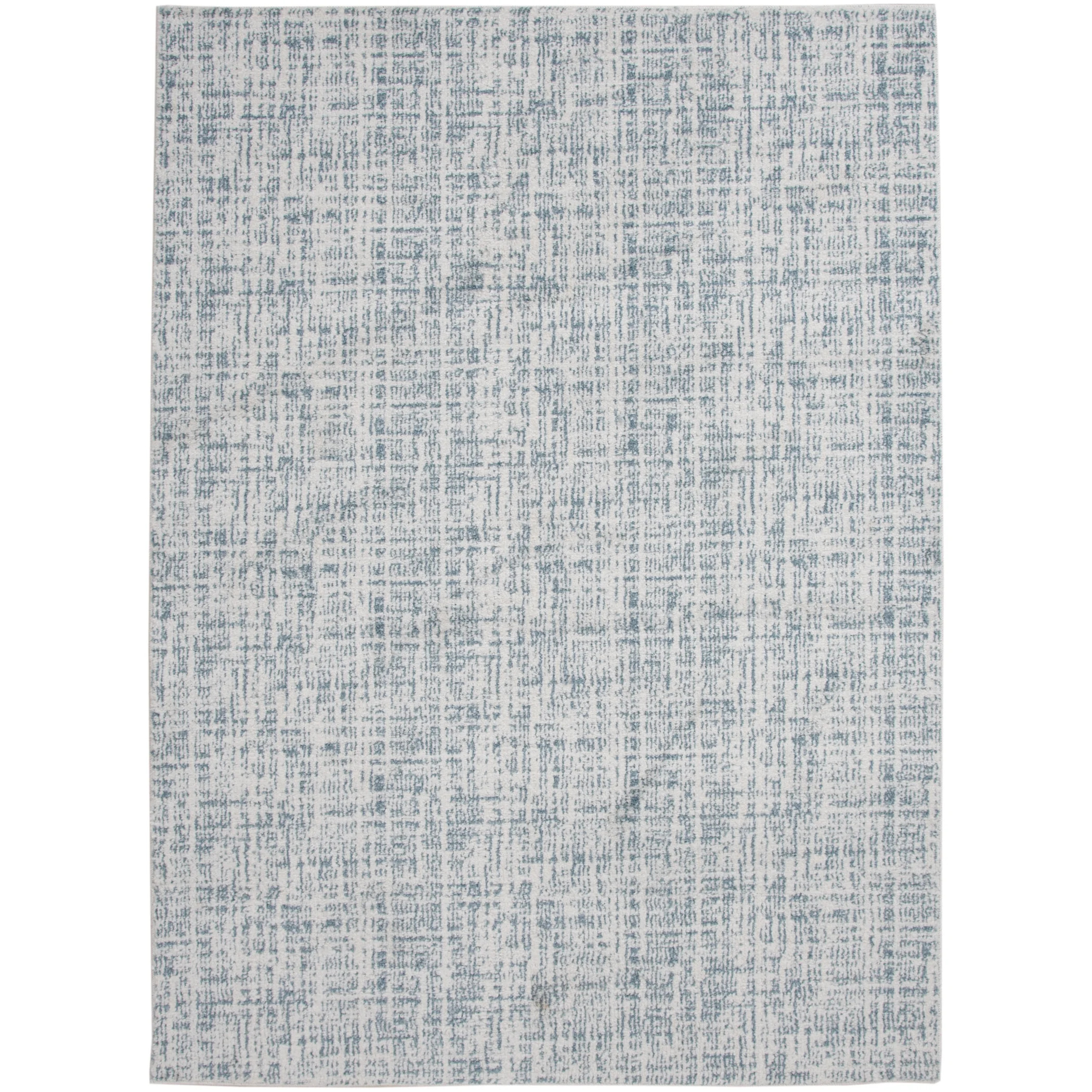 Mainstays 7.5 x 9.5 Ivory and Blue Plaid Indoor Area Rug | Walmart (US)