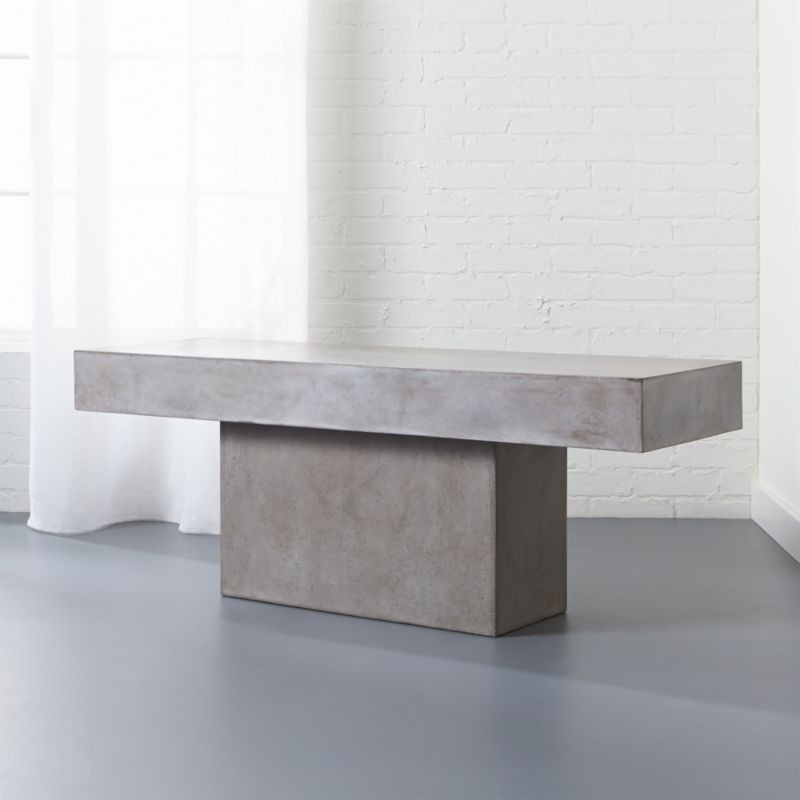 Fuze Cement Granite Bench + Reviews | CB2 | CB2