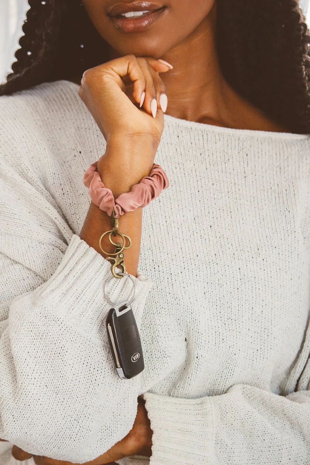 Dusty Rose Luxe Keychain | Shop Andi