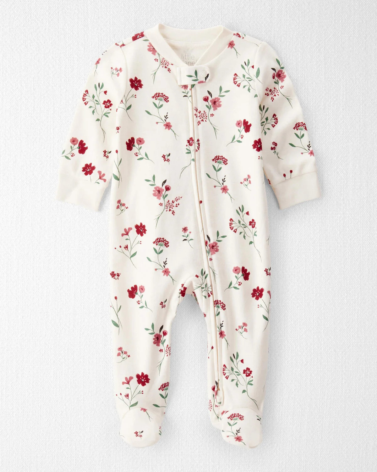 Baby Girl Organic Cotton Sleep & Play Pajamas in Rosethorn Hollow | Carter's Inc