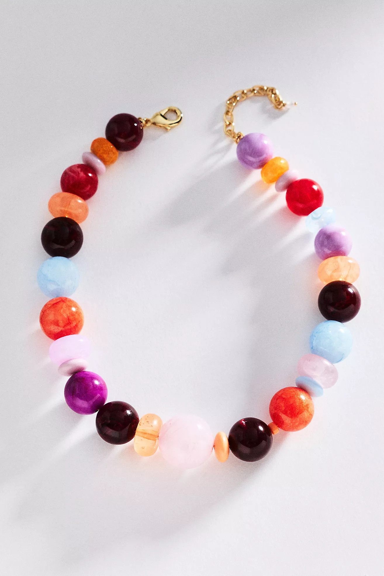 By Anthropologie Chunky Beaded Rainbow Necklace | Anthropologie (US)
