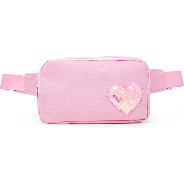 Sequin Heart Belt Bag,  Pink | Maisonette