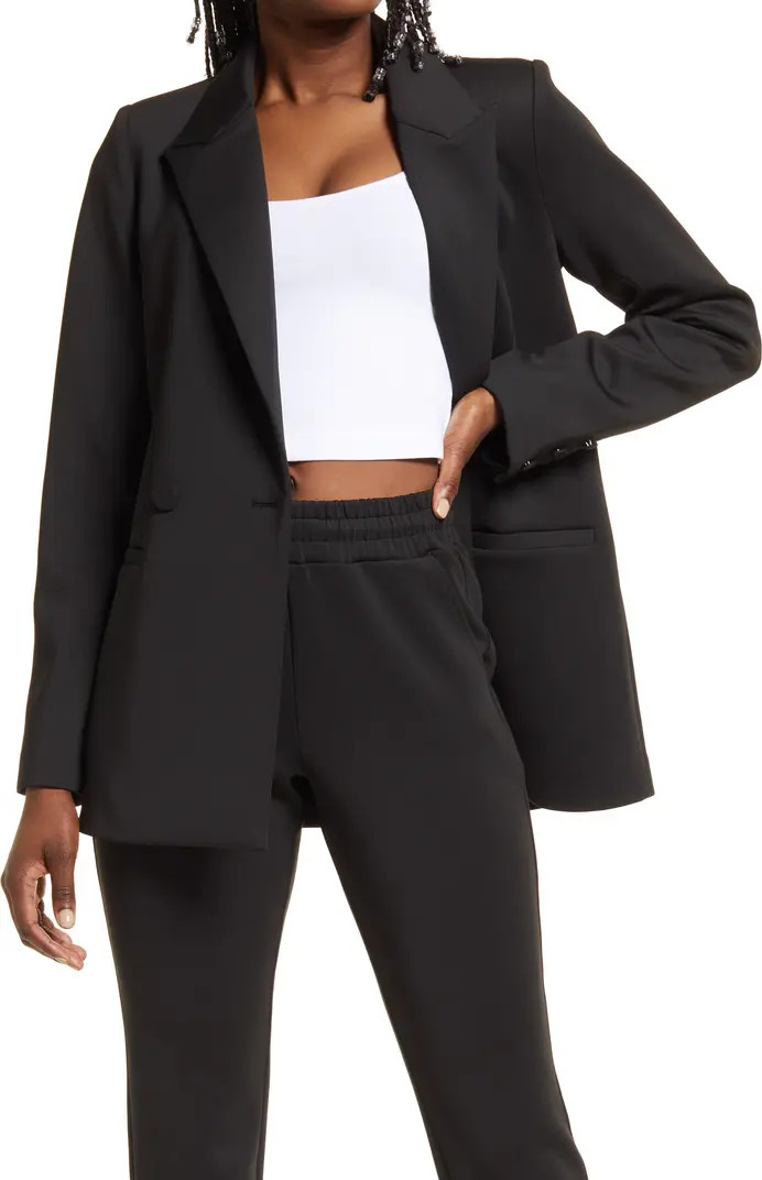 Good American Shiny Scuba Blazer | Nordstrom | Nordstrom