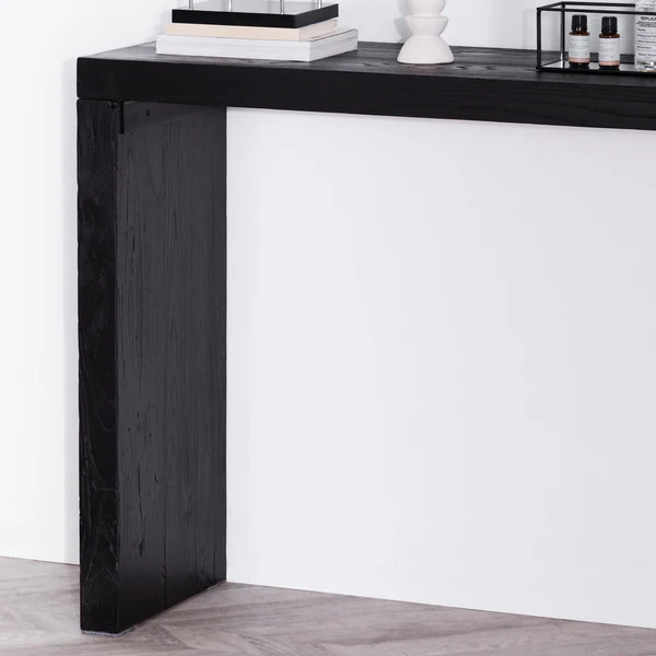 Hegan Wood Console Table - Black | Interior Secrets | Interior Secrets