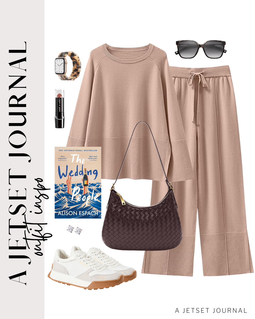 This knit sweater and wide-leg pant set pairs well with Sam Edelman sneakers and a woven shoulder bag, making it perfect for coffee runs. 

 #LTKSeasonal #LTKSaleAlert #LTKTravel
