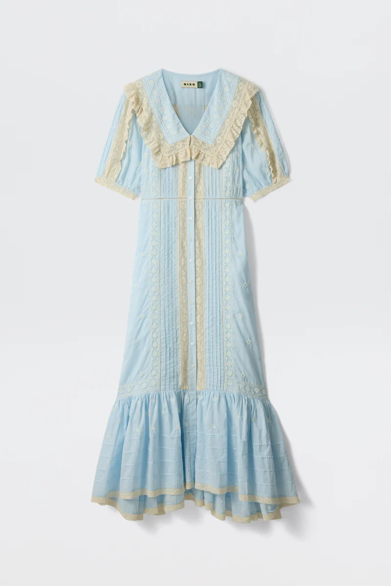 Edina - Mira Embroidery Powder Blue | Rixo