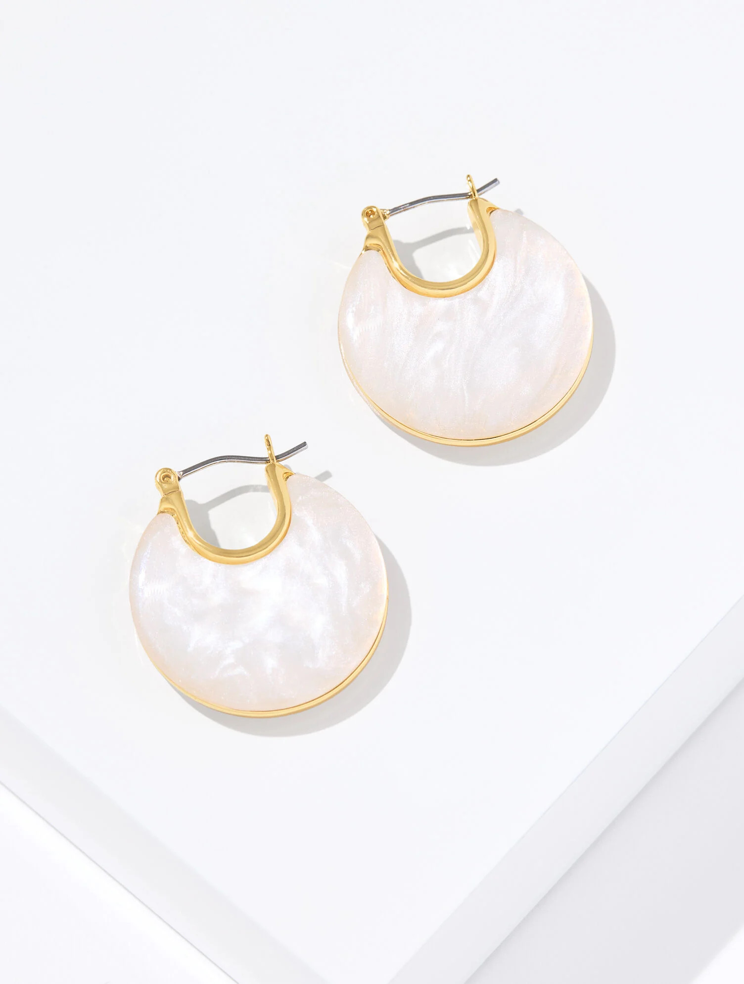 Polished Shell Hoop Earrings | Talbots