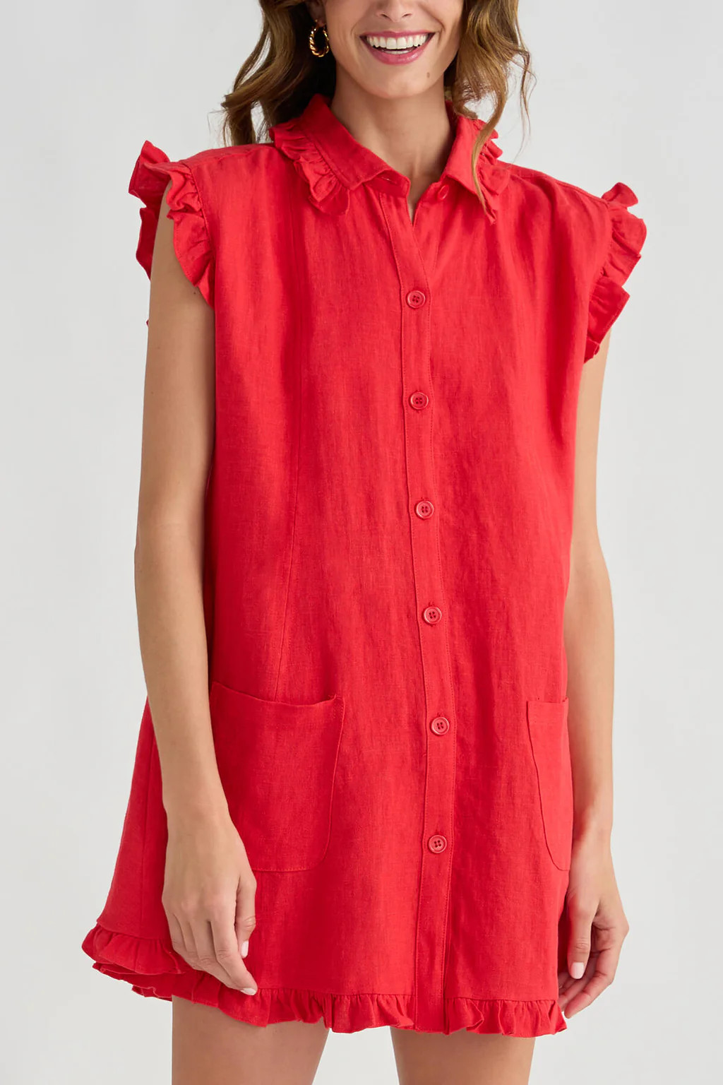 Olivaceous Elizabeth Linen Dress | Social Threads