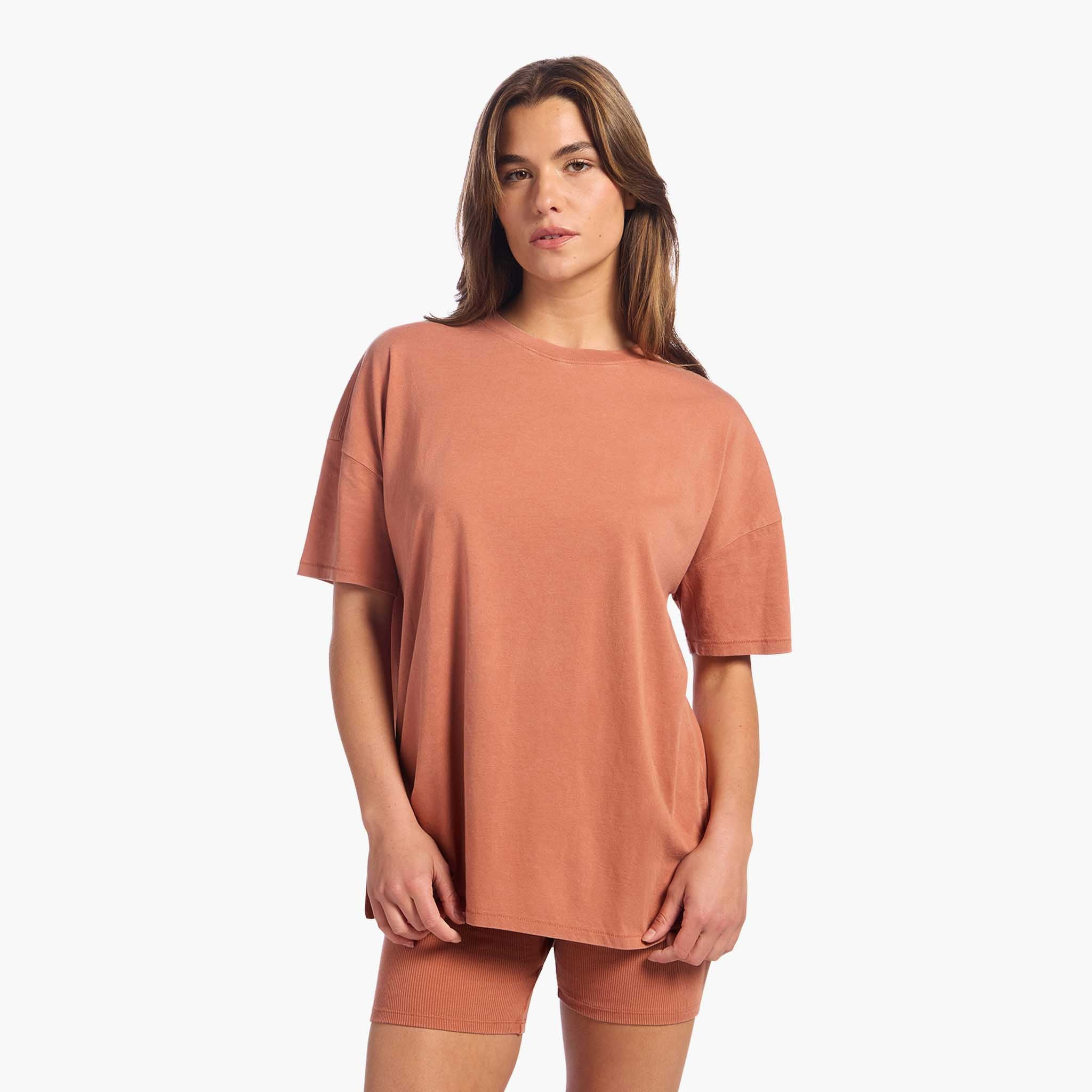 Ribbed Biker Short Set | Washed Clay | Nuuds US