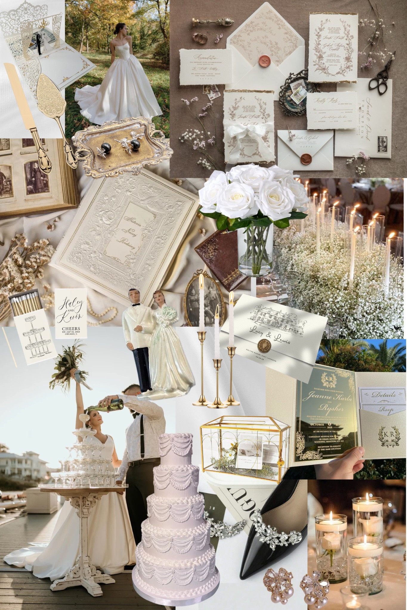Old money wedding decor items! #classic #timeless #wedding #bride #matches #vintage #cake #topper #roses #decor

#LTKStyleTip #LTKWedding #LTKParties