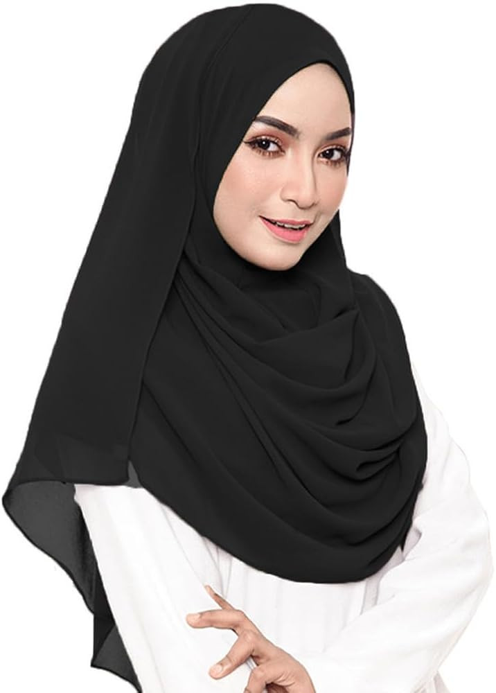 LMVERNA Solid Color Bubble Chiffon Scarf for Women Fashion Soft Hijab Long Scarfs Wrap Scarves | Amazon (US)