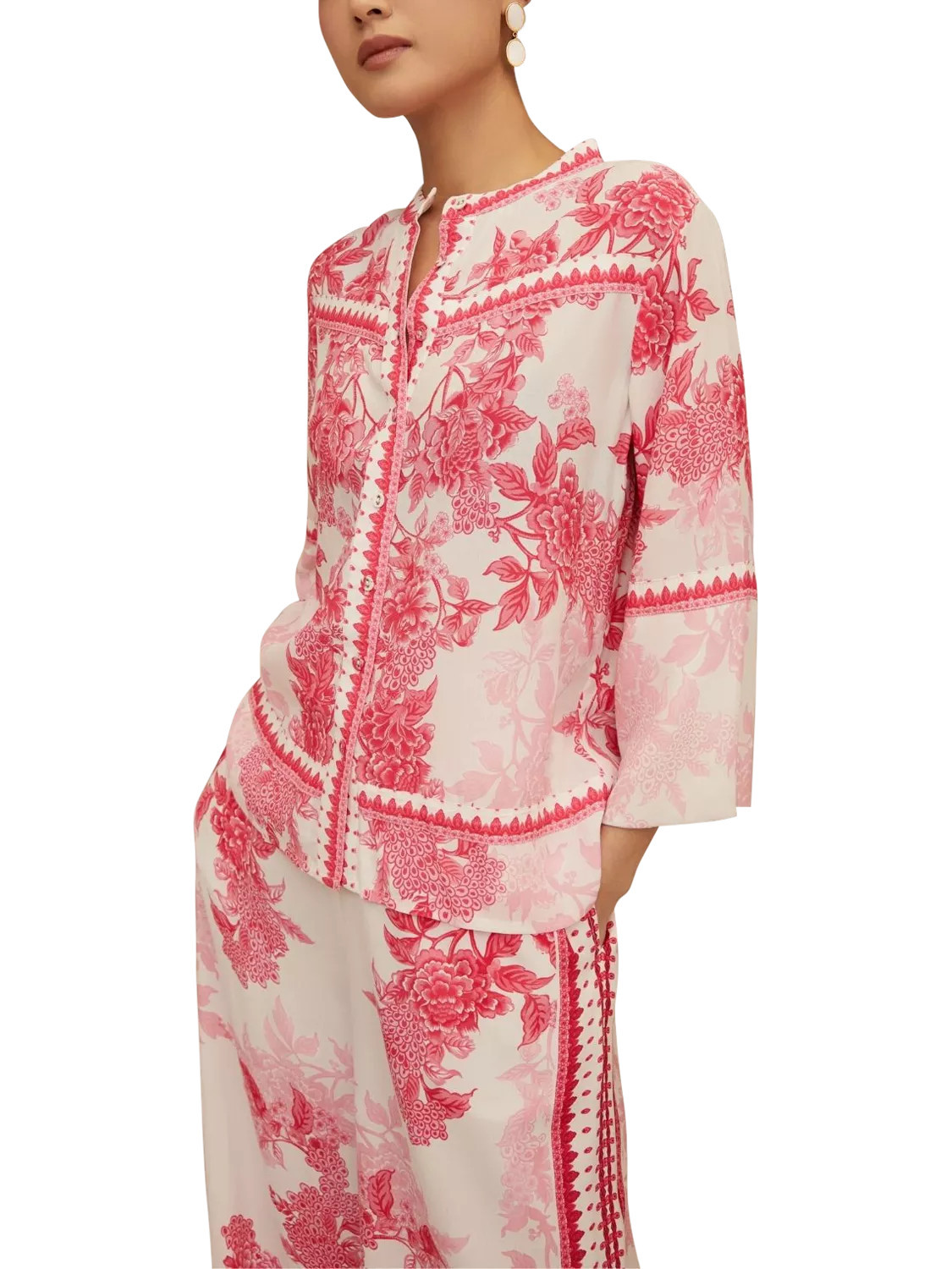 Raishma Myra Floral Shirt, Pink | John Lewis (UK)
