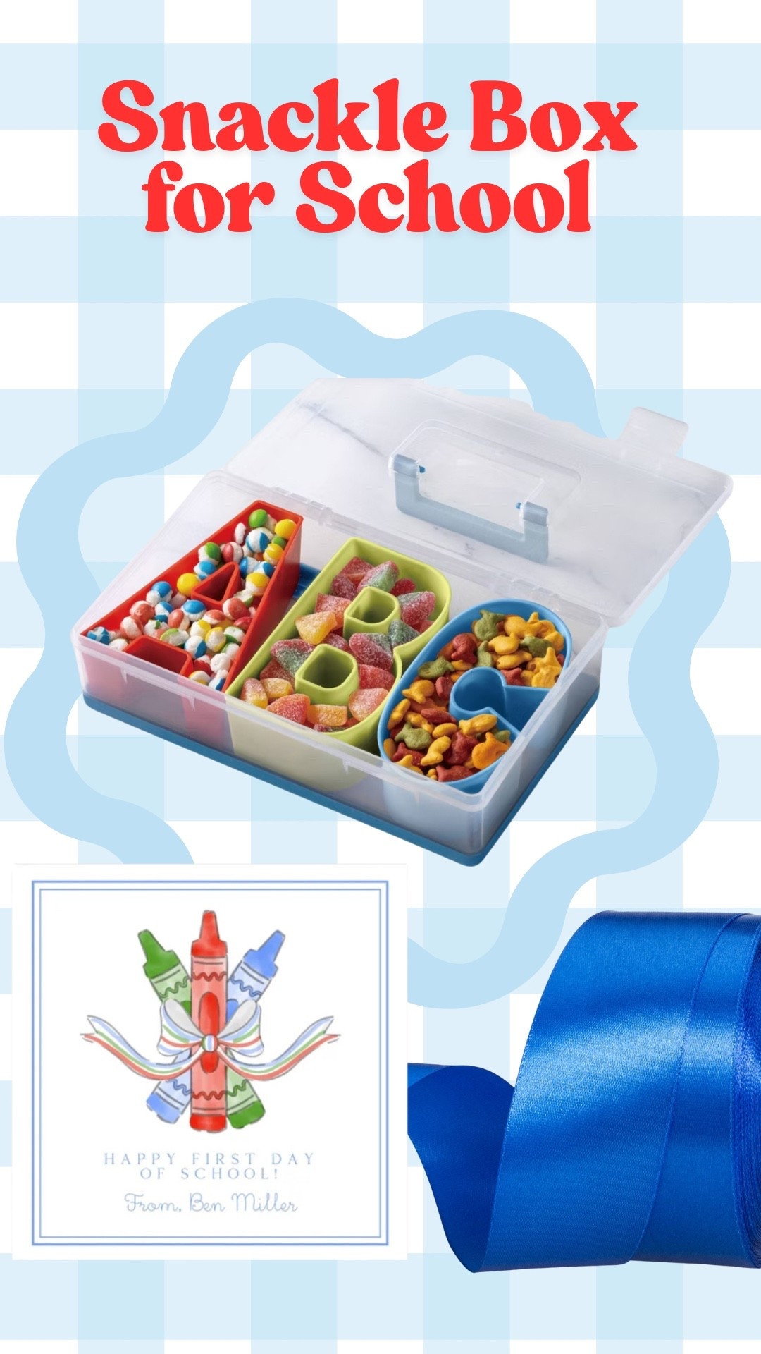 Fill this with treats for your kiddo or school supplies for your new teacher!! 